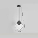 GobekUsa Black Ring Pendant Lamp Dimmable LED Ceiling Hanging Light