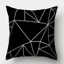 GobekUsa Black White Flocking Pillowcase 45*45cm Fashion Living Room Sofa Cushion