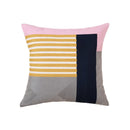GobekUsa Geometric Embroidery Pillow Cover 45x45cm/30x50cm Yellow Pink Abstract Design