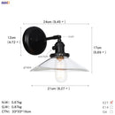 GobekUsa Glass Ball Wall Light Switch Hallway Bathroom Mirror Stair Black Wall Sconce