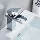 GobekUsa Black Waterfall Basin Faucet Mixer Tap for Vessel Sinks - Single Hole