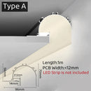 GobekUsa 1m Trimless LED Aluminum Profile for Hidden Backlighting Linear Strip Light