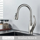 GobekUsa Black Kitchen Faucet: Single Handle Hot & Cold Mixer with 360 Rotation