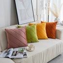 GobekUsa Hand Pleat Embroidered Cushions 30x50/45x45cm Beige Pink Nordic Style Pillowcase