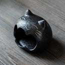 GobekUsa Cartoon Cat Ceramic Ashtray for Household, Living Room - Large Capacity, Anti-Fly Ash