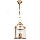 Vintage Copper Birdcage Glass Pendant Light