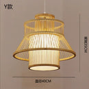 GobekUsa Japanese Bamboo Chandelier Lights for Bedroom Living Room Tea Room Zen Lamps