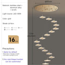 GobekUsa Lotus Leaf Tea Art Spiral Staircase Chandelier - Chinese Style Pendant Light