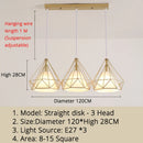 GobekUsa Gold Triangle Pendant Lights: Nordic Style 1head/3heads Metal Fixtures, Simple Décor Lighting
