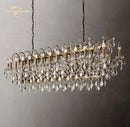 GobekUsa Crystal Iron Chandelier: Modern Brass Candle Chandeliers for Living Dining Room