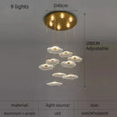 GobekUsa Lotus Leaf Acrylic Nordic LED Chandelier for Restaurant Living Room Hotel Villa