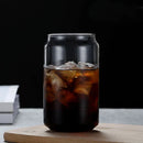 GobekUsa Glass Drink Cup with Bamboo Lid - High Borosilicate Glass Tea Juice Coffee Mug