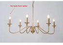 GobekUsa American Iron Chandelier Light for Living Room Kitchen Bedroom Study Candle Lighting