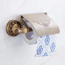 GobekUsa Brass Antique Bath Hardware Set: Towel Rack, Paper Holder, Towel Hanger, Toilet Brush Holder