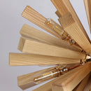 GobekUsa Dandelion Wooden Pendant Lights - Solid Wood Hanging Lamps for Dining Room & Restaurant