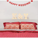 GobekUsa Double Happiness Embroidered Red Traditional Lumbar Pillow Cases 45x45cm