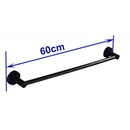 GobekUsa Matte Black Wall Mounted Towel Bar - Modern Bathroom Accessories Holder