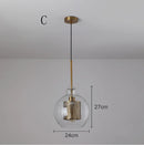 GobekUsa Glass Ball Pendant Light: Modern Hanging Lamp for Kitchen, Dining, Living Room