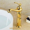 GobekUsa Gold Brass Tall Basin Faucet: Luxurious European Style Mixer Tap Y-5062