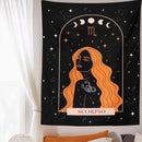 GobekUsa Celestial Constellation Tapestry Moon Phase Wall Hanging for Unique Home Décor
