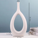 GobekUsa Ceramic Vase Nordic Style Pampas Grass Home Decor Office Ornament