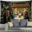 GobekUsa Camel Printed Polyester Tapestry Wall Hanging - Christmas Pattern Home Decor