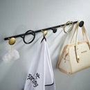 GobekUsa Brass Towel Hook Set Bathroom Kitchen Hanger Gold Black Row Robe Hat Clothes