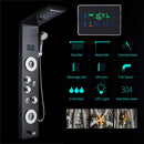GobekUsa LED Shower Panel Column Bathtub Mixer Tap with Temperature Screen Massage.