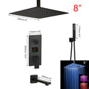 GobekUsa Black Digital Shower Faucet, Matte Black Finish, Thermostatic Temperature Display