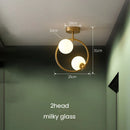 GobekUsa Gold Glass Ball Chandelier for Living Room Kitchen Bedroom - 220V 110V