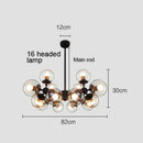 GobekUsa Glass Ball Pendant Lamp: Modern Industrial Loft Iron Luminaria Light