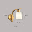 GobekUsa Brass Glass Wall Sconce Lighting, Classic Nordic Loft Interior Fixture