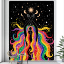 GobekUsa Boho Girl Tapestry: Hippie Yoga Mat, Sofa Blanket, Home Decor Art