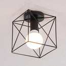 GobekUsa Industrial Black Iron Cage Ceiling Light Flush Mount