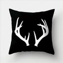 GobekUsa Black White Flocking Pillowcase 45*45cm Fashion Living Room Sofa Cushion
