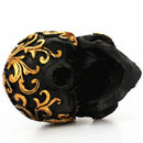 GobekUsa Golden Skeleton Skull Resin Statue Miniatures for Home Office Decor