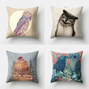 GobekUsa Cute Owl Cushion Pillow Cover for Home Sofa Bedroom Decor