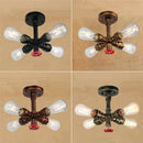 GobekUsa Industrial Brass Ceiling Chandelier with Edison Bulbs