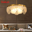 GobekUsa Glass Copper LED Pendant Light: Luxury Nordic Design for Home Decor