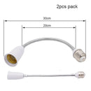 GobekUsa Gooseneck E27 to E27 Base Extension Adaptor for Lamp Bulb Holder