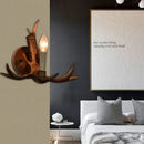 GobekUsa Antler Resin Wall Lamp for Living Room Corridor Restaurant Hotel Bar