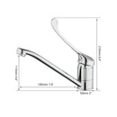 GobekUsa Brass Long Handle Basin Faucet Mixer Tap Deck Mount Chrome Polished