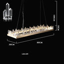 GobekUsa Golden Crystal LED Chandelier for Modern Dining Room