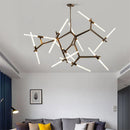 GobekUsa Gold LED Chandelier: Modern Nordic Lighting Fixture for Indoor Decor.