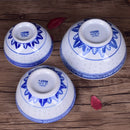 GobekUsa Ceramic Dragon Print Rice Bowl - Blue and White Soup & Salad Dish