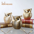 GobekUsa Golden Owl Figurines: Resin Animal Statues for Home Decor & Gifts