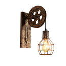 GobekUsa Industrial Iron Wall Sconce LED Fixture for Cafe Bar Loft Decoration