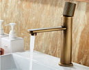 GobekUsa Antique Bronze Basin Faucet Hot & Cold Deck Mounted Brass Mixer Tap