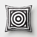 GobekUsa Geometric Star Print Pillow Cover for Home Decor - Black & White Square Texture