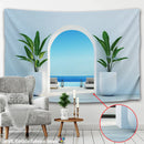 GobekUsa Ancient Architecture Tapestry Wall Hanging Home Decor Cloth